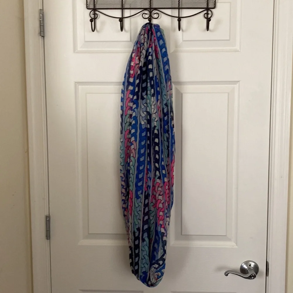 Multicolor Chain Print Lightweight Transitional Infinity Circle Scarf